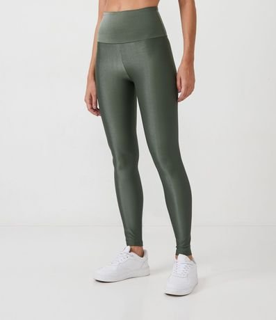 Pantalón Legging Deportiva en Poliamida Acanalada con Cintura Alta 2