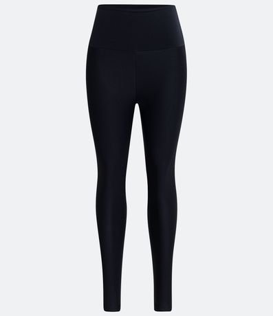 Pantalón Legging Deportiva en Poliamida Acanalada con Cintura Alta 1