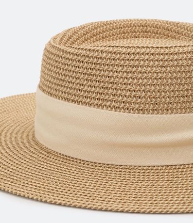 Sombrero de Playa con Cinta Contrastante 5