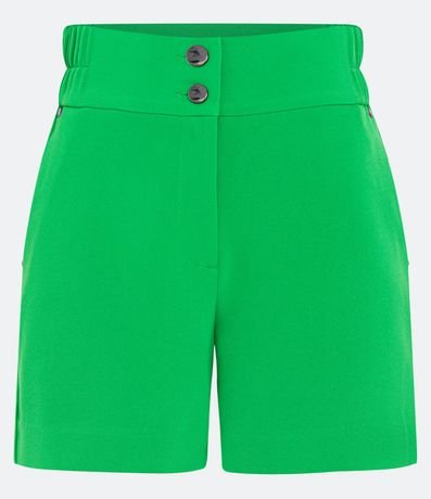 Bermuda con Cintura Elástica Sin Estampado 5