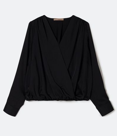 Blusa en Satín con Escote Cruzado Curve & Plus Size 6