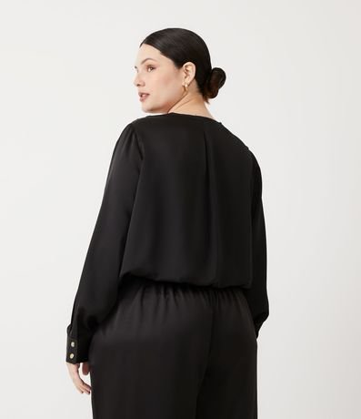 Blusa en Satín con Escote Cruzado Curve & Plus Size 3