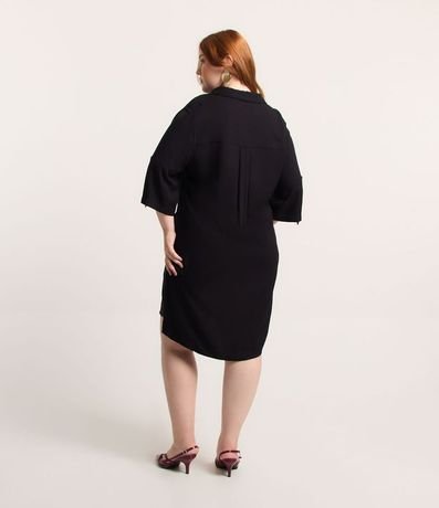 Vestido Chemise Corto sin Estampa y con Bolsillo Curve & Plus Size 2
