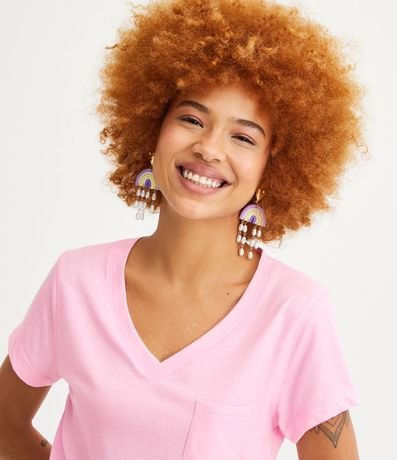 Blusa Básica en Algodón con Pequeño Bolsillo Frontal 4