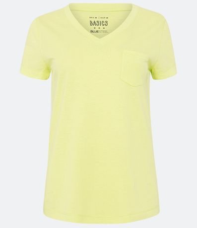 Blusa Básica en Algodón con Pequeño Bolsillo Frontal 5