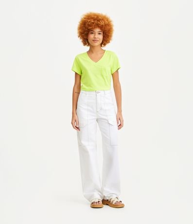 Blusa Básica en Algodón con Pequeño Bolsillo Frontal 2