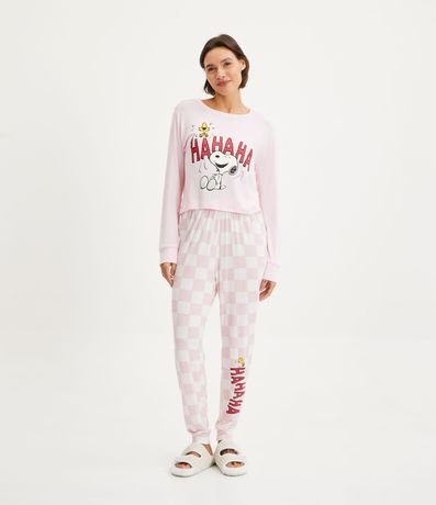 Pijama Largo en Viscolycra con Estampado Snoopy 1
