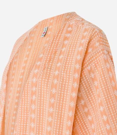 Kimono Largo en Laise con Estampado Boho 2