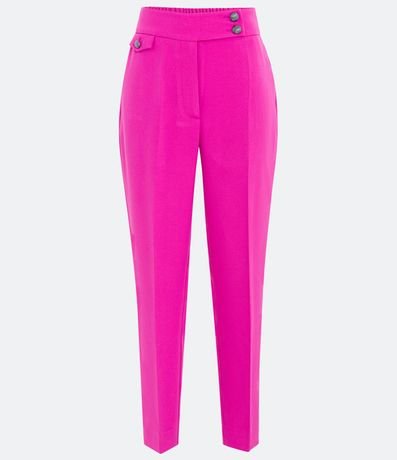 Pantalón Carrot Cintura Alta en Crepé con Cintura Cruzada y Solapa 5