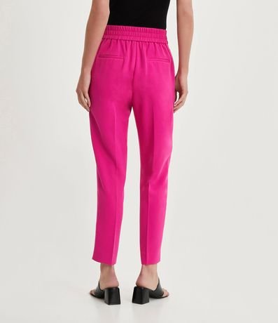 Pantalón Carrot Cintura Alta en Crepé con Cintura Cruzada y Solapa 3