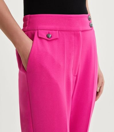 Pantalón Carrot Cintura Alta en Crepé con Cintura Cruzada y Solapa 4