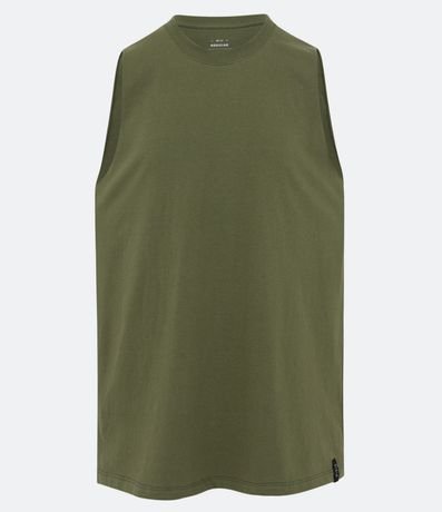 Musculosa en Algodón con Cuello Redondo y Tag en el Bajo 6