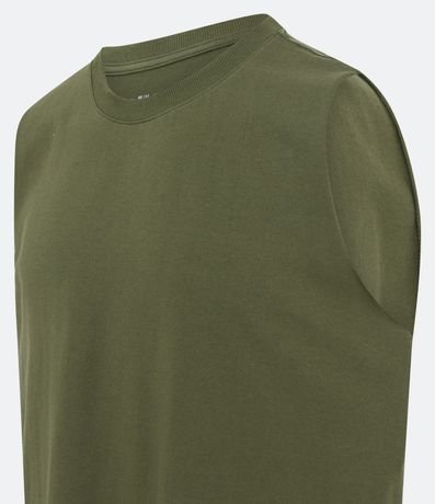 Musculosa en Algodón con Cuello Redondo y Tag en el Bajo 8