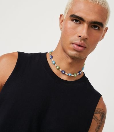 Musculosa en Algodón con Cuello Redondo y Tag en el Bajo 4