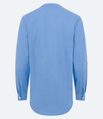 Camisa en Viscolino con Escote V 8