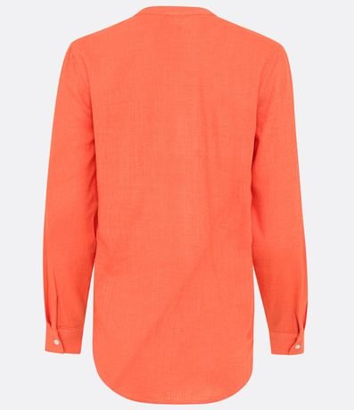Camisa en Viscolino con Escote V 7