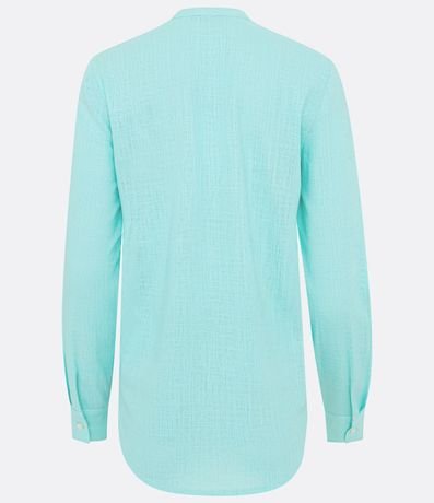 Camisa en Viscolino con Escote V 8