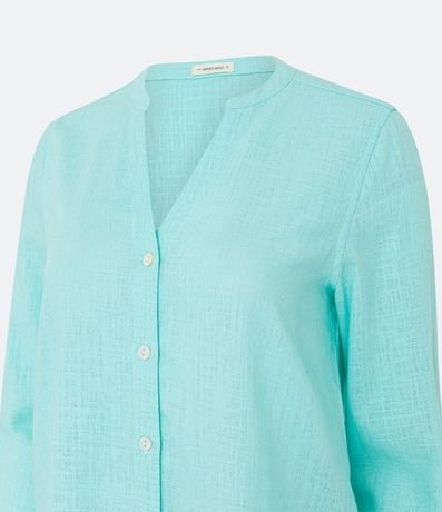 Camisa en Viscolino con Escote V 9