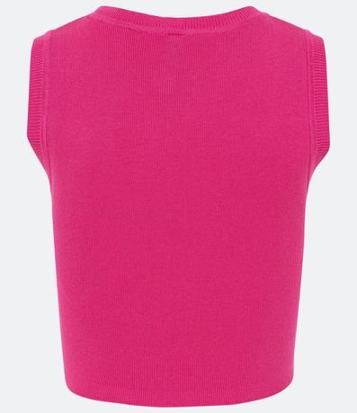 Blusa Musculosa Cropped en Viscosa Acanalada 6
