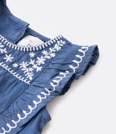 Conjunto Infantil en Lino con Bordados y Volados - Talle 1 a 5 años 8