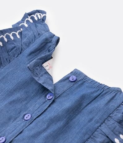 Conjunto Infantil en Lino con Bordados y Volados - Talle 1 a 5 años 4