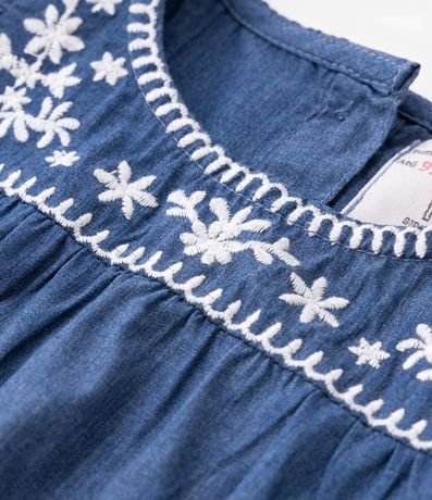 Conjunto Infantil en Lino con Bordados y Volados - Talle 1 a 5 años 5
