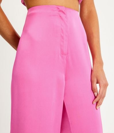 Pantalón Pantalona con Textura Satinada 4