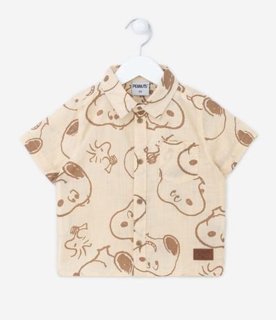 Camisa Infantil en Algodón con Estampado Snoopy - Talle 1 a 4 años