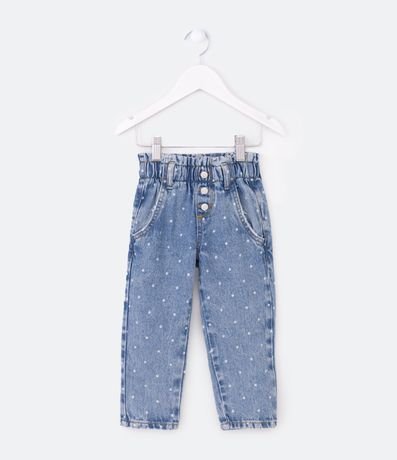 Pantalón Clochard Infantil Jeans con Estampado de Lunares - Talle 1 a 5 años 1