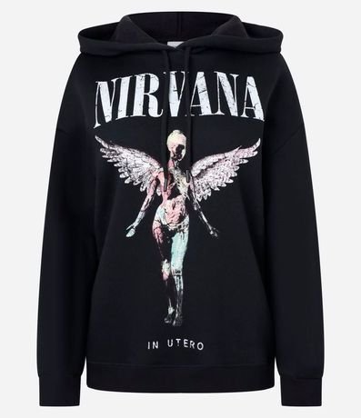 Buzo en Algodón con Capucha y Estampa Nirvana In Utero 4