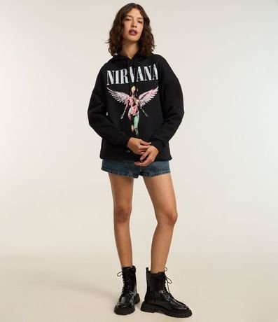 Buzo en Algodón con Capucha y Estampa Nirvana In Utero 3
