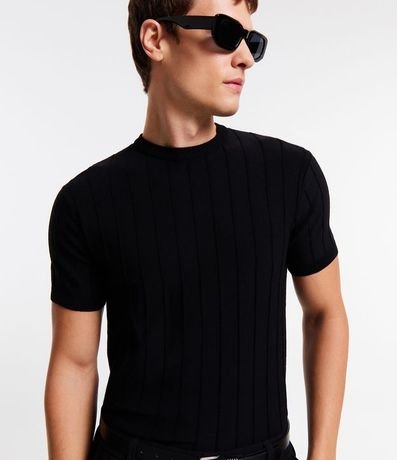 Remera Manga Corta en Viscosa Texturizada