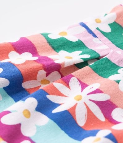 Bermuda Infantil con Cintura Diferenciada y Estampa Floral - Talle 5 a 14 años 3