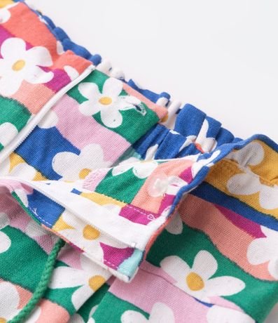 Bermuda Infantil con Cintura Diferenciada y Estampa Floral - Talle 5 a 14 años 4