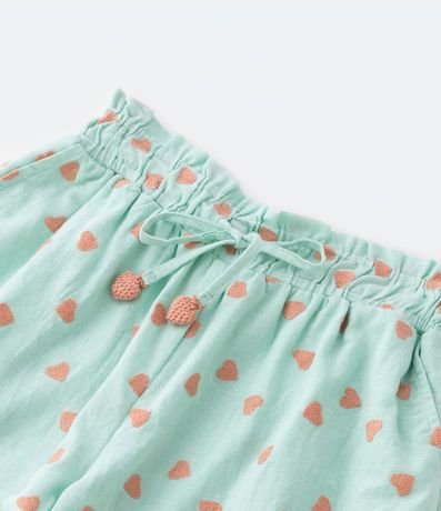 Short Clochard Infantil con Bordado de Corazoncitos - Talle 5 a 14 años 5