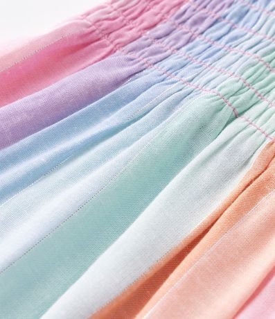 Vestido Infantil con Estampa Acuarelada y Detalle de Hilo Metálizado - Talle 1 a 5 años 3