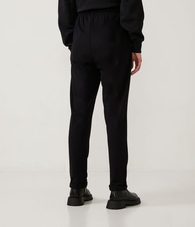 Pantalón Carrot en Punto Roma con Lazo y Bajo Plegado 3