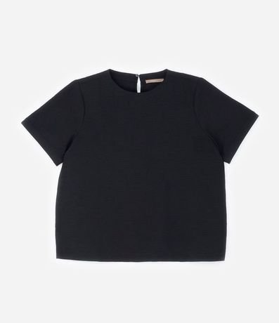 Blusa Manga Corta Texturizada con Detalle en el Cuello Curve & Plus Size 4