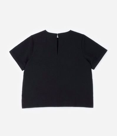 Blusa Manga Corta Texturizada con Detalle en el Cuello Curve & Plus Size 5