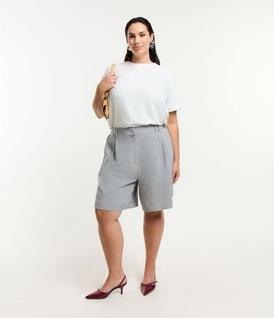 Blusa Manga Corta Texturizada con Detalle en el Cuello Curve & Plus Size 2