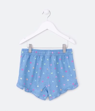 Short Infantil con Volados y Estampa de Corazoncitos - Talle 1 a 5 años 2