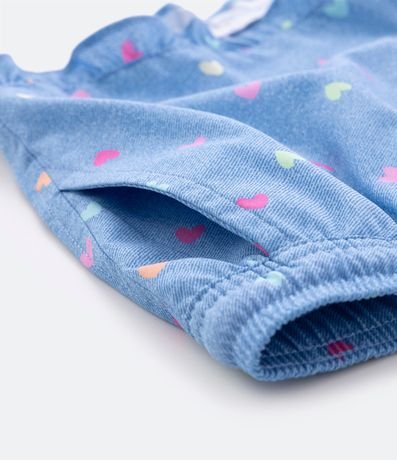 Short Infantil con Volados y Estampa de Corazoncitos - Talle 1 a 5 años 3