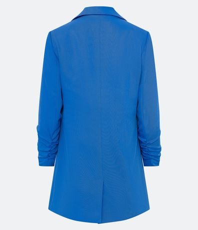 Blazer Largo Sastrería en Crepé con Arrugas en las Mangas 6