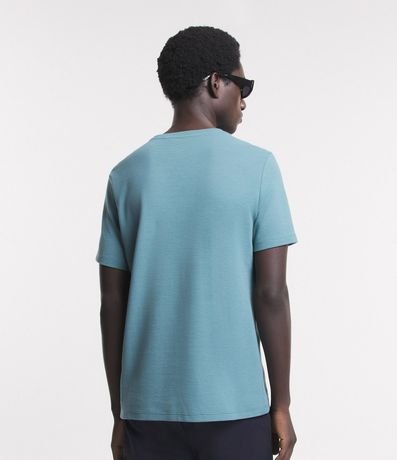 Remera Slim en Algodón con Textura Acanalada 3