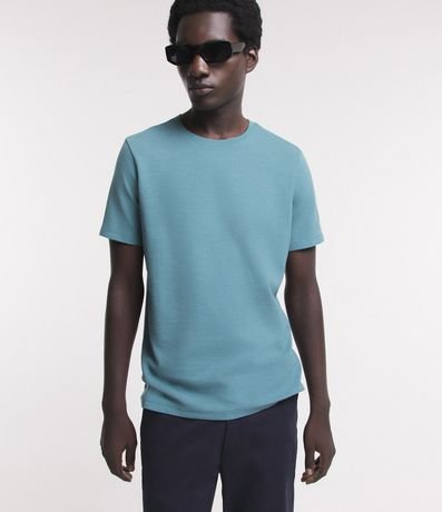 Remera Slim en Algodón con Textura Acanalada 6