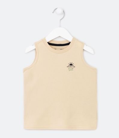 Conjunto Infantil Musculosa y Bermuda Estampa Follajes - Talle 1 a 4 años 2