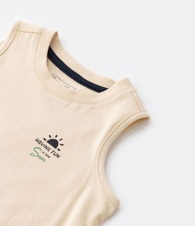 Conjunto Infantil Musculosa y Bermuda Estampa Follajes - Talle 1 a 4 años 3