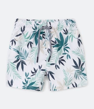 Conjunto Infantil Musculosa y Bermuda Estampa Follajes - Talle 1 a 4 años 5