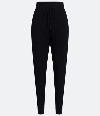 Pantalón Jogger Deportiva en Viscosa con Lazo en la Cintura