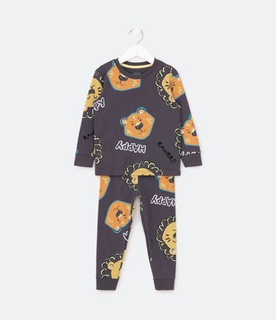 Pijama Largo Infantil con Estampado Animales - Talle 1 a 4 años 1